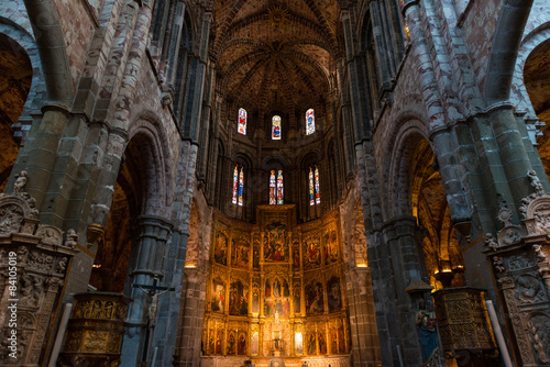 Canvas Print High altar of the gothic Cathedral of Avila