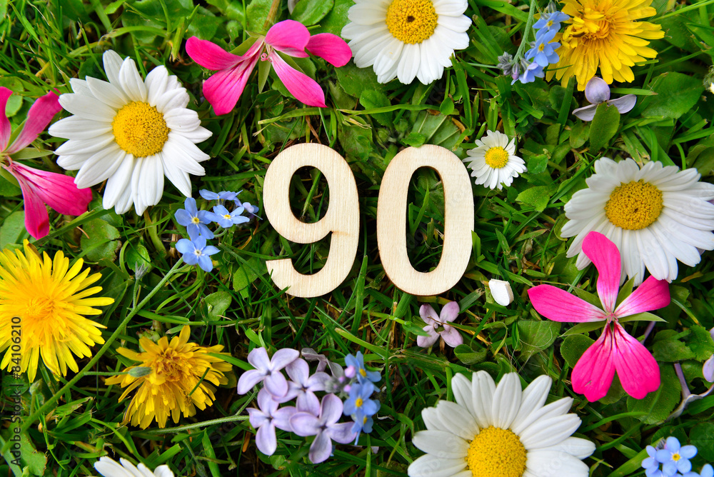 90 Geburtstag Zahlen Stock-Foto  Adobe Stock