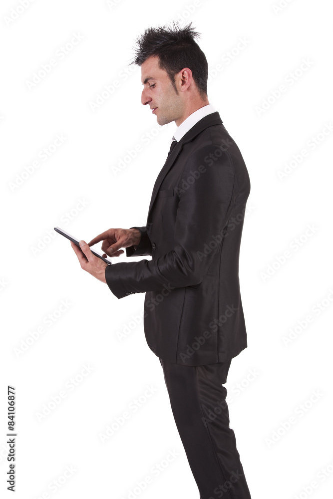 businessman talking on mobile phone businessman talking on mobile phone
