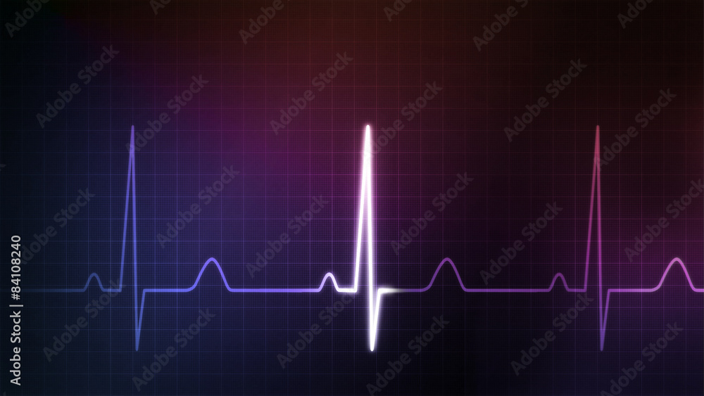 EKG monitor blue colorful