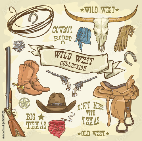 Wild West collection of icons