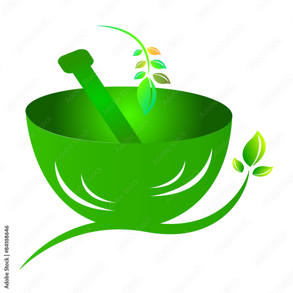 Herbal mortar and pestle design used for medical purpose. Herbal mortar and pestle design used for medical purpose.