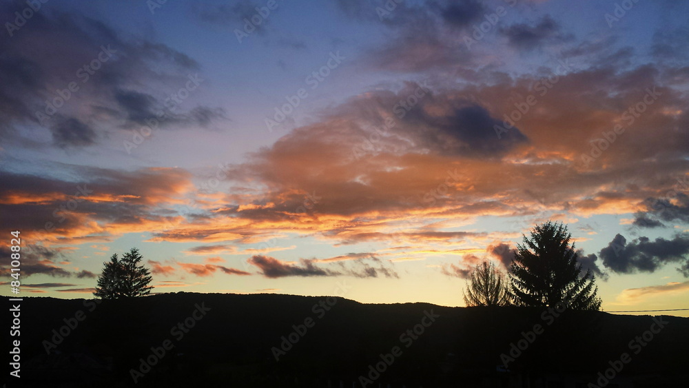 Amazing and stunning colored sunset Amazing and stunning colored sunset