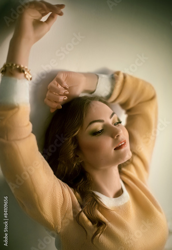 Portrait of beautiful female model 