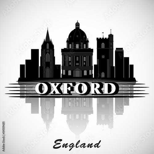 Modern Oxford City Skyline Design. England