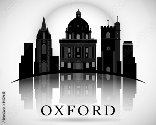 Modern Oxford City Skyline Design. England