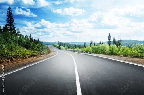 road in mountain forest