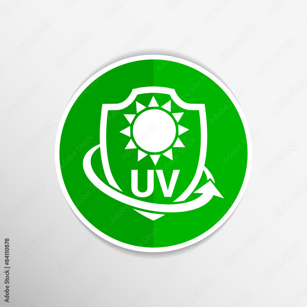 Icon, Label or Sticker Anti UV protection Icon, Label or Sticker Anti UV protection