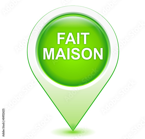 fait maison sur marqueur géolocalisation vert