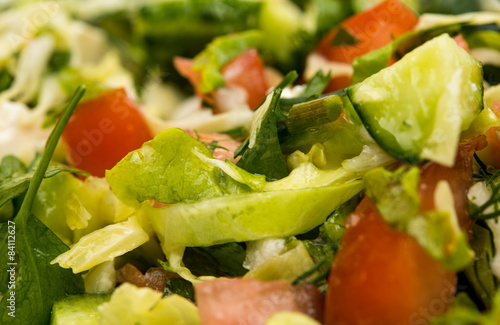 Close up Greek salad