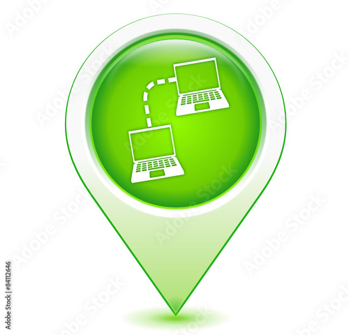 intranet sur marqueur géolocalisation vert