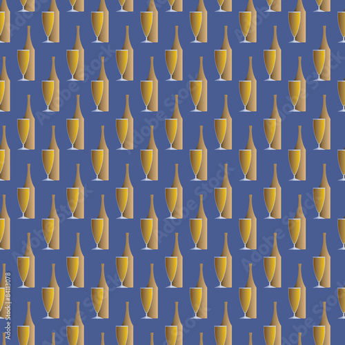 Wallpaper Mural Bottle and glass filled with drink seamless texture. Editable Torontodigital.ca