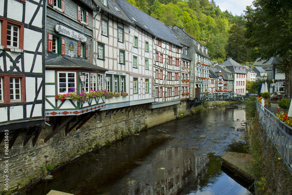 Houses of small German town Monschau.