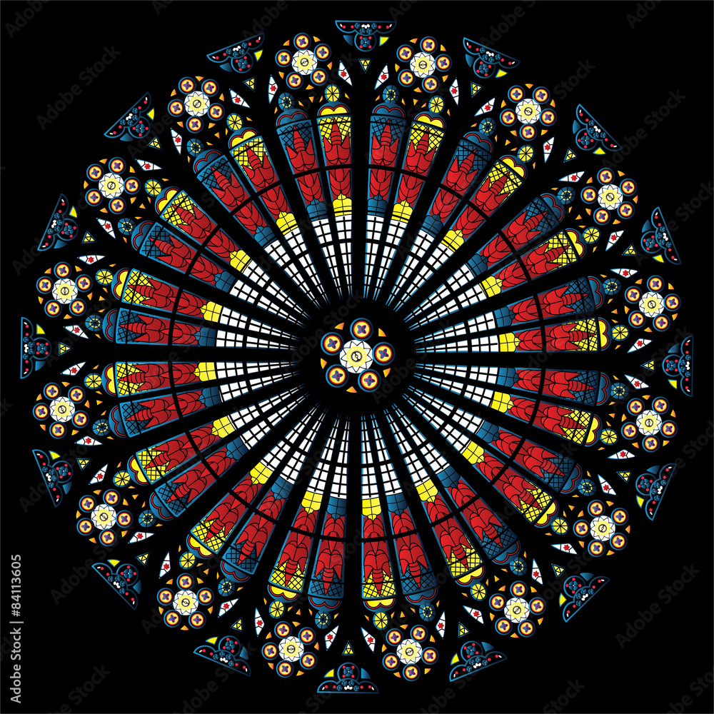 Cathedral window stained glass