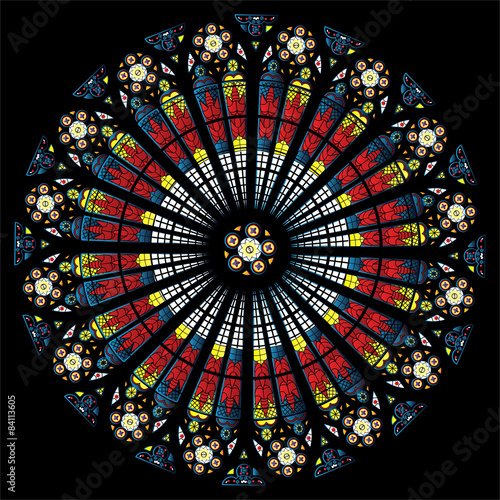 Cathedral window stained glass