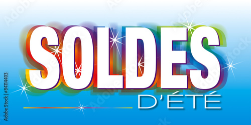 soldes d'été bleu