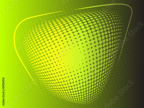 Halftone effect yellow and green abstract background