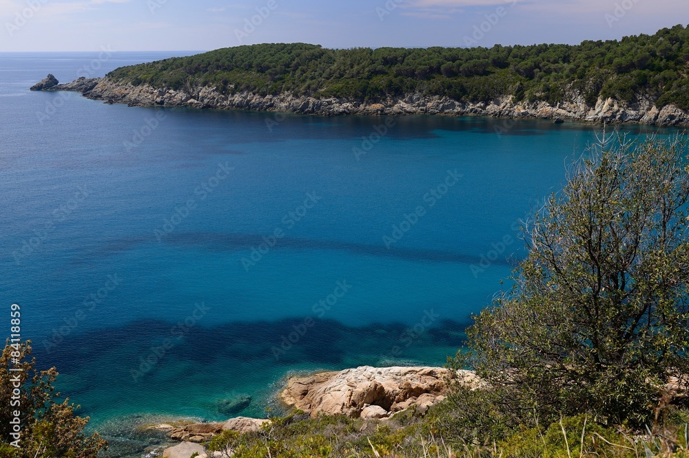 A beautiful landscape of Fetovaia beach in Elba island-Italy