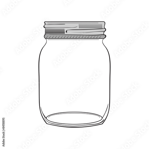 Illustration of hand drawn jar