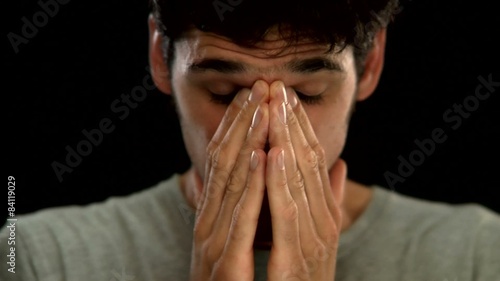 Wallpaper Mural A young man looks stressed Torontodigital.ca