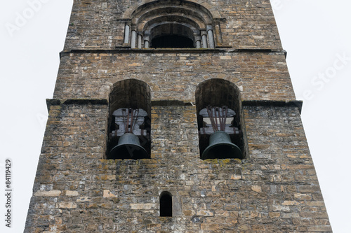 Campanario de la Iglesia románica de Santa María en Aínsa photo