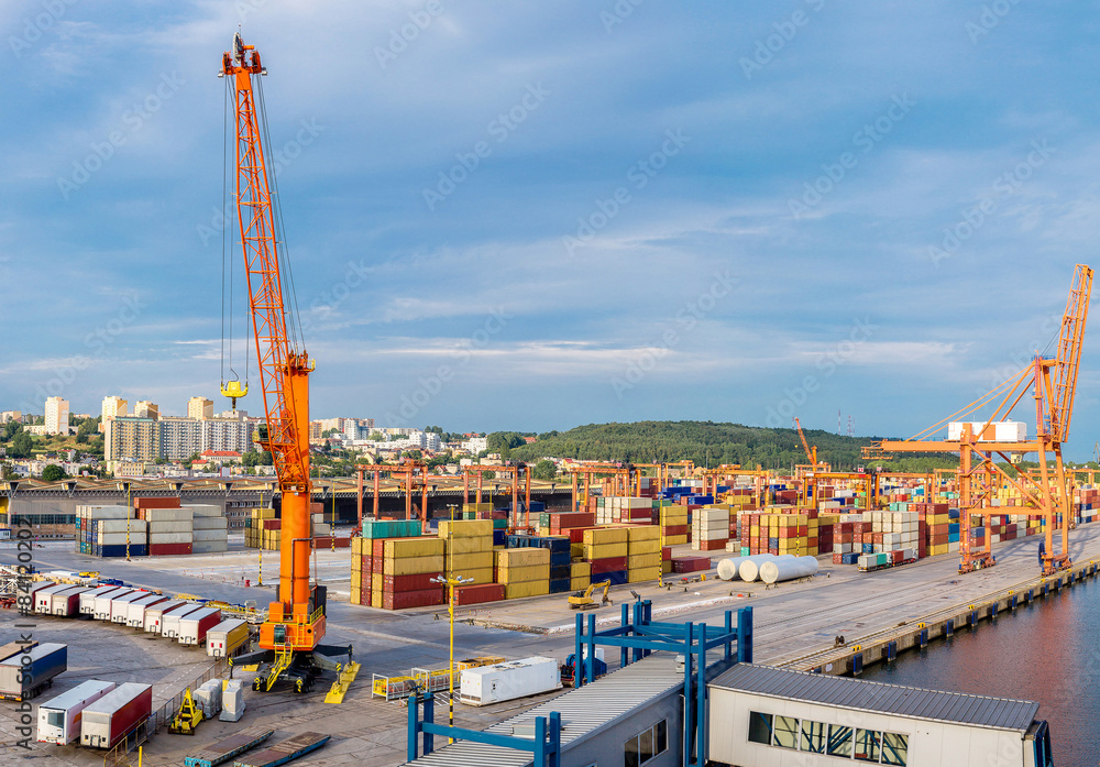 Fototapeta premium Deepwater container terminal in Gdansk