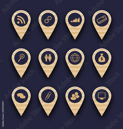 Group business pictogram icons for design your website