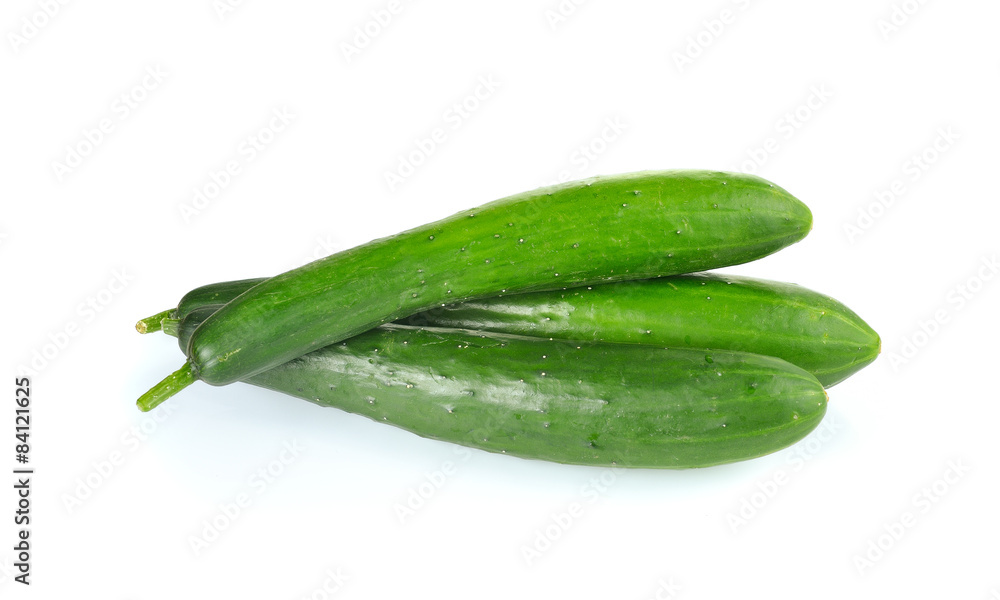 Fresh cucumber on white background Fresh cucumber on white background