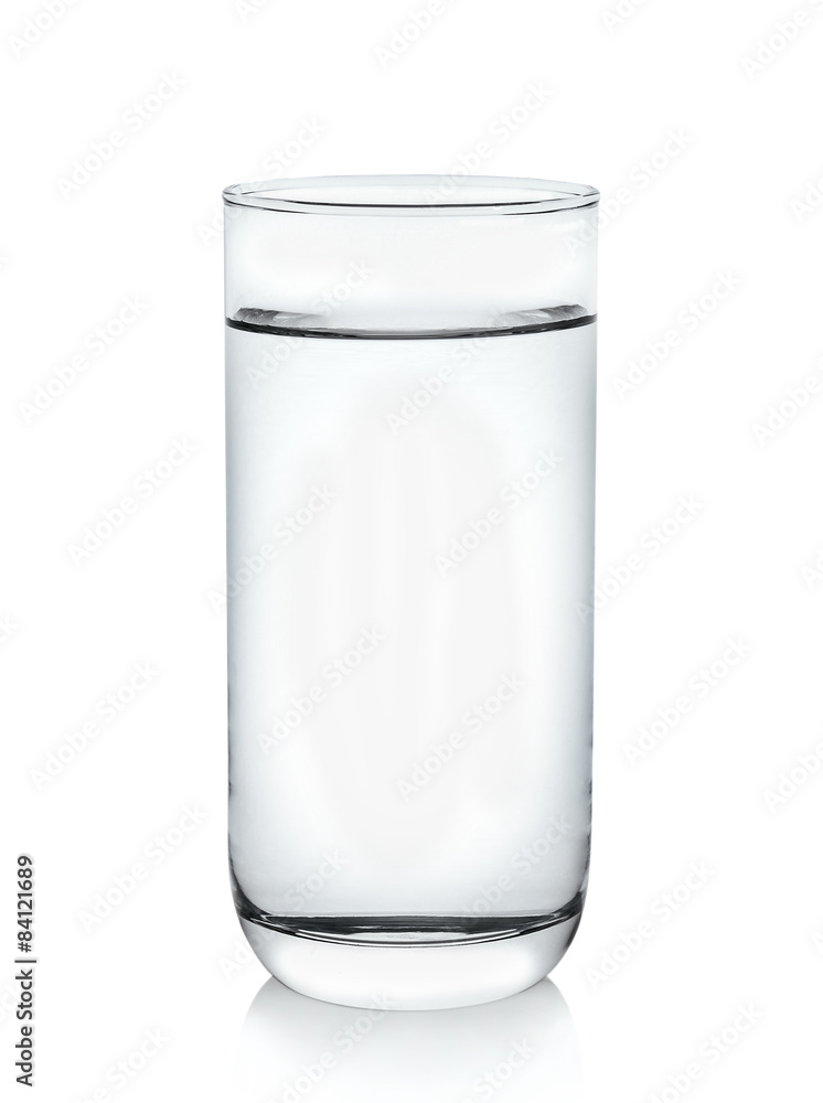 glass of water on white background glass of water on white background