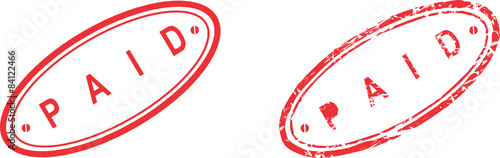 paid stamp sticker in vector format very easy to edit