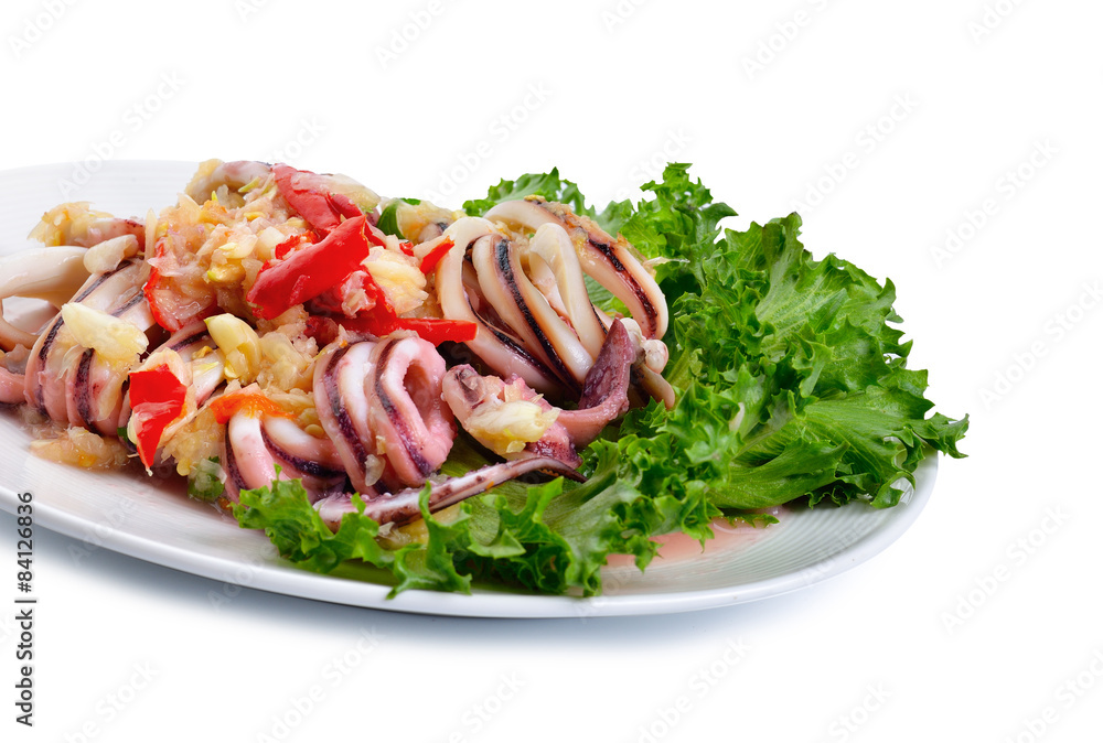 steam squid eggs salad with spicy lemon juice soup steam squid eggs salad with spicy lemon juice soup