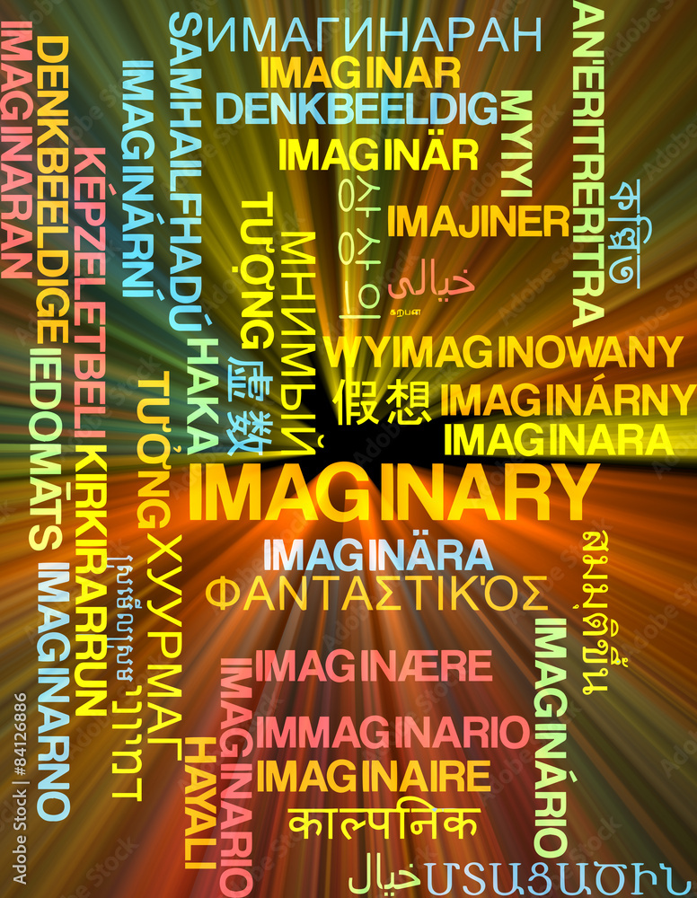 Imaginary multilanguage wordcloud background concept glowing