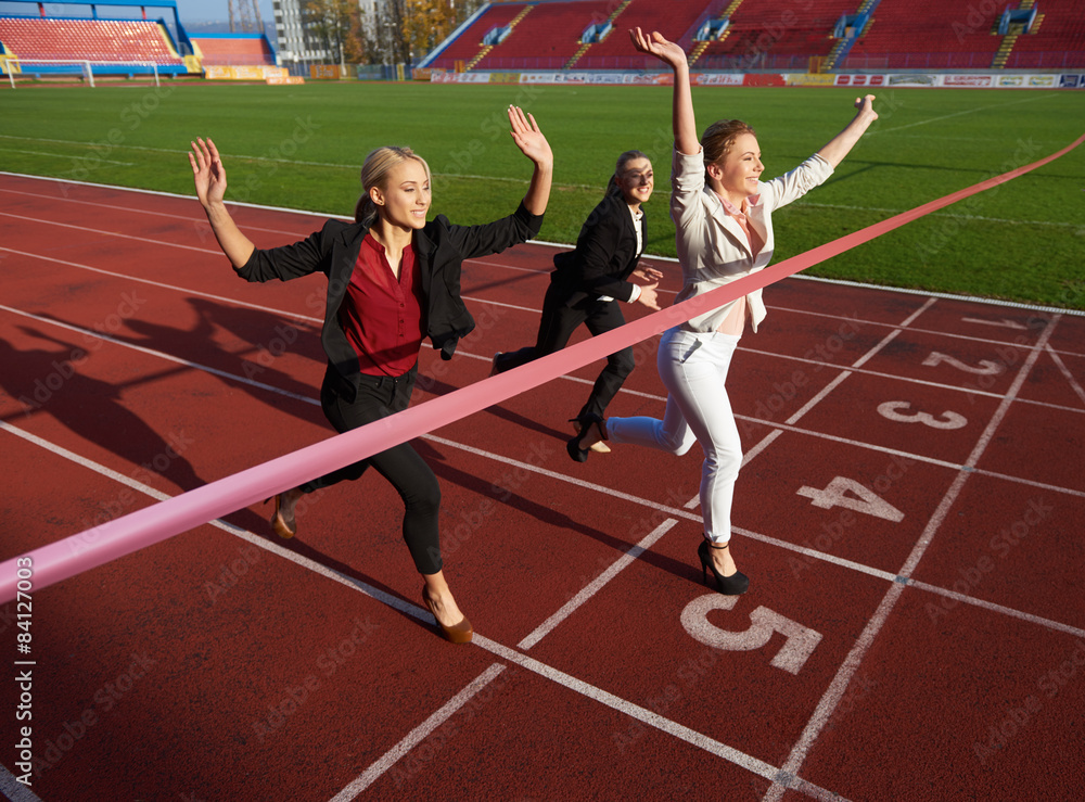 Business People Running Track