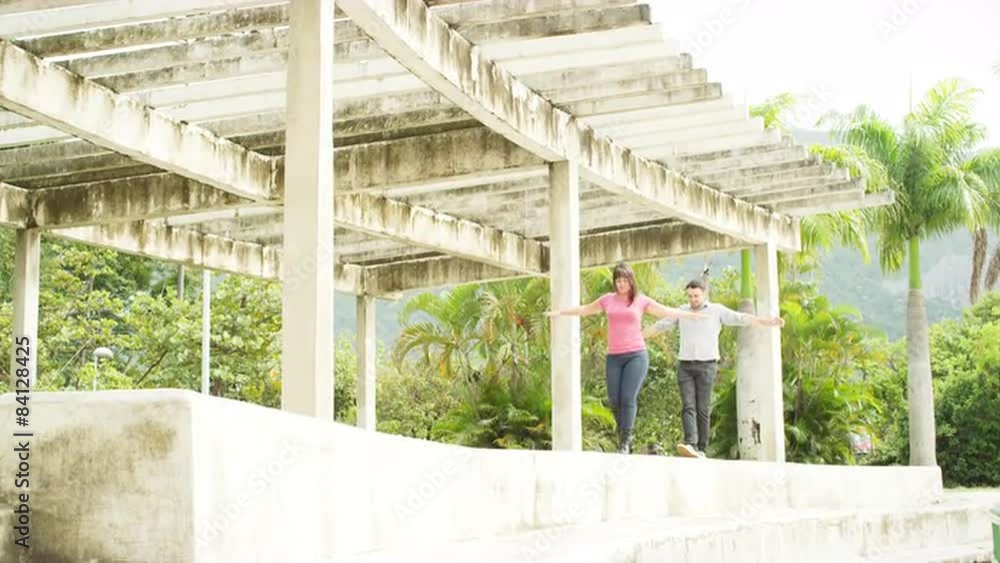 Brazilian couple play in a park in Brazil Brazilian couple play in a park in Brazil