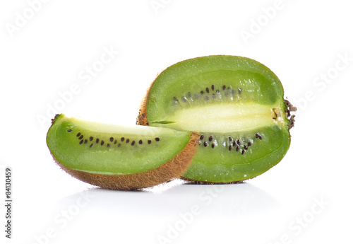 Fresh kiwi fruit on white background