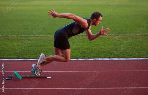 Plakat Athletic man start