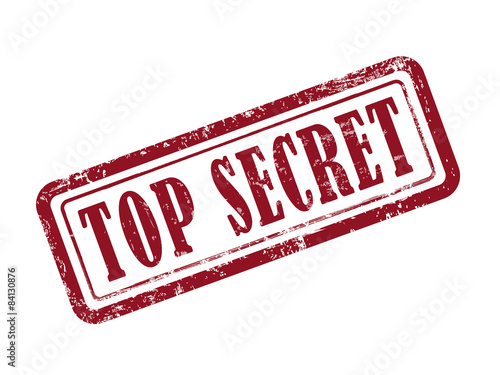 stamp top secret in red text on white