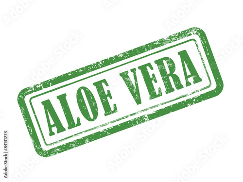stamp aloe vera in green