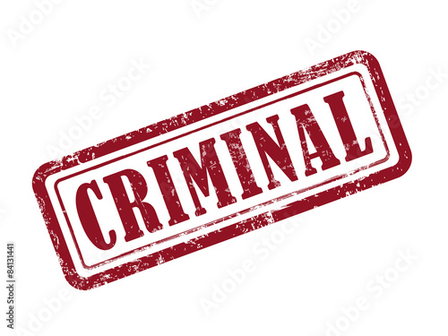stamp criminal in red