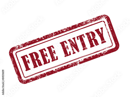 stamp free entry in red