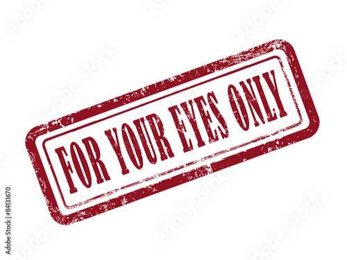 stamp for your eyes only in red
