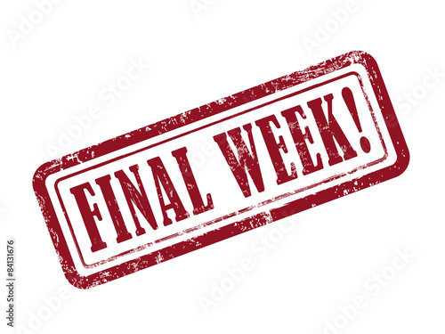 stamp final week in red