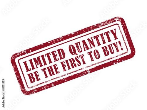 stamp limited quantity in red