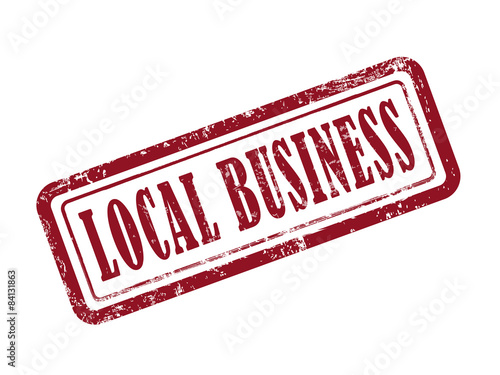 stamp local business in red