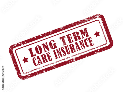 stamp long term care insurance in red