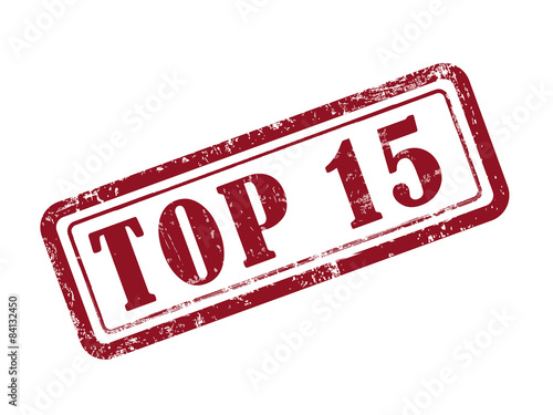 stamp top 15 in red