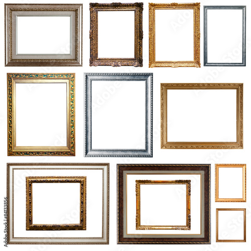  picture frames. Isolated on white
