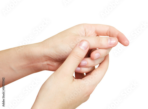 Female hands. Hand massage