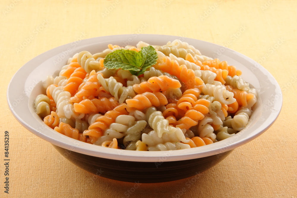 Bowl of tasty pasta. Bowl of tasty pasta.