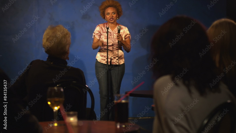 A young performer tries her hand at stand up comedy A young performer tries her hand at stand up comedy